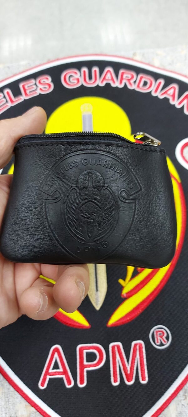 Monedero de piel con logo